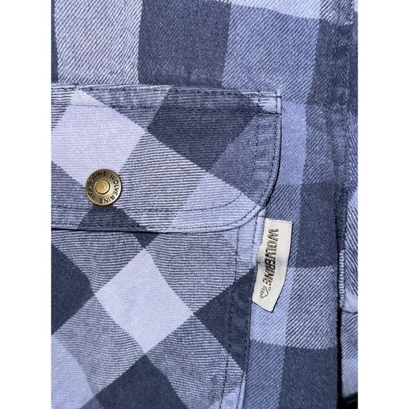 Wolverine Work Shirt Jacket Flannel Lined Button Down Mens Medium M Shacket - Picture 5 of 5